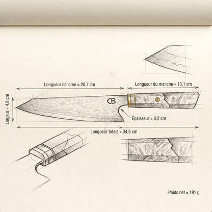 Couteau Kiritsuke Azur.fr
