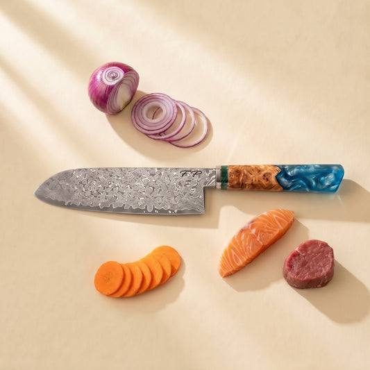 Couteau Santoku Azur.fr