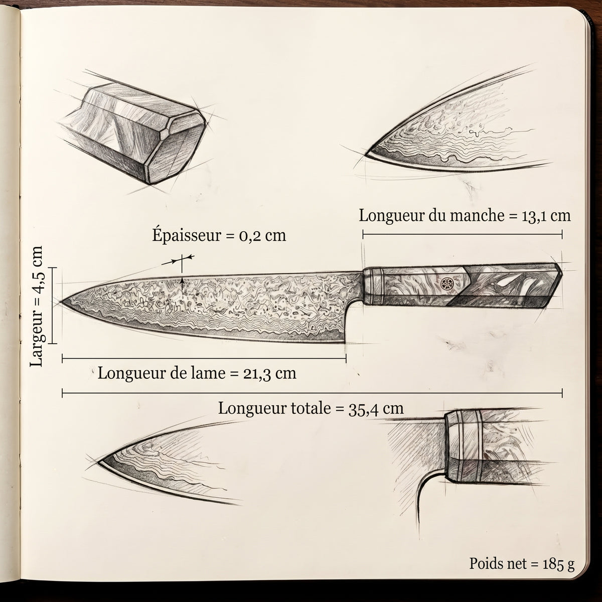 Grand Couteau de Chef Azur.fr